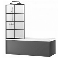Czarny parawan nawannowy ruchomy 70 cm Lagos-1 Rea