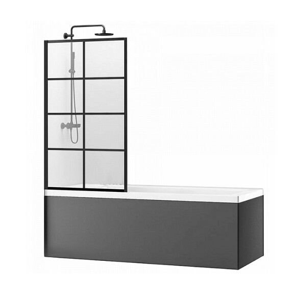 Czarny parawan nawannowy ruchomy 80 cm Lagos-1 Rea