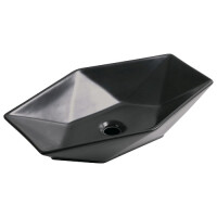 Czarna umywalka nablatowa 58 cm KR-570 BLM Kerra