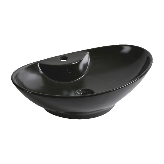 Czarna umywalka nablatowa 58 cm KR-139 BLM Kerra