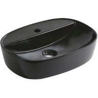 Czarna umywalka nablatowa 51 cm KR-860 BLM Kerra