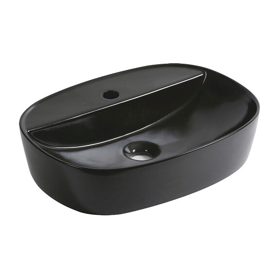 Czarna umywalka nablatowa 51 cm KR-860 BLM Kerra