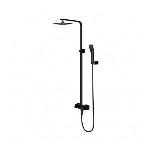 Czarny system prysznicowy Parma PM7444 BL Omnires