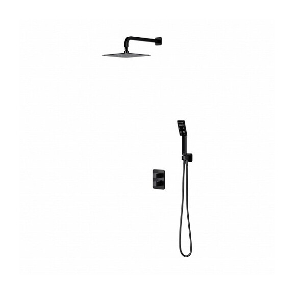 Czarny system prysznicowy Parma SYS PM11 BL Omnires