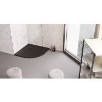 Brodzik półokrągły 90x90 czarny New Trendy Mori B-0474