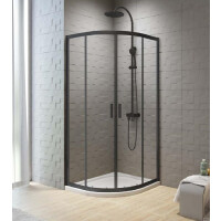 Kabina prysznicowa półokrągła 80x80 K-0565 New Varia Black