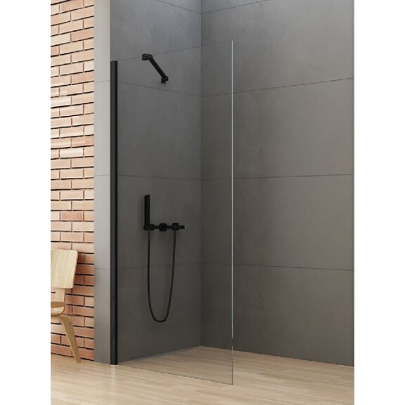 Ścianka prysznicowa 80 cm K-0768 New Soleo Black New Trendy