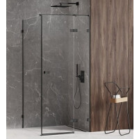 Czarna kabina prysznicowa prawa 80x120 EXK-1571 Avexa Black New Trendy