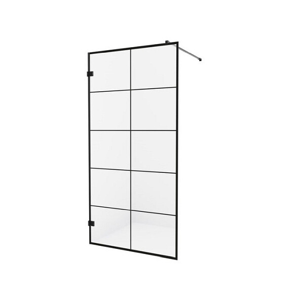 Czarne szprosy ścianka prysznicowa 120 cm EXK-2025 Avexa Black New Trendy
