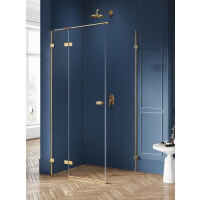 Złota szczotkowana kabina prysznicowa lewa 80x90 EXK-1732 Avexa Gold Brushed New Trendy