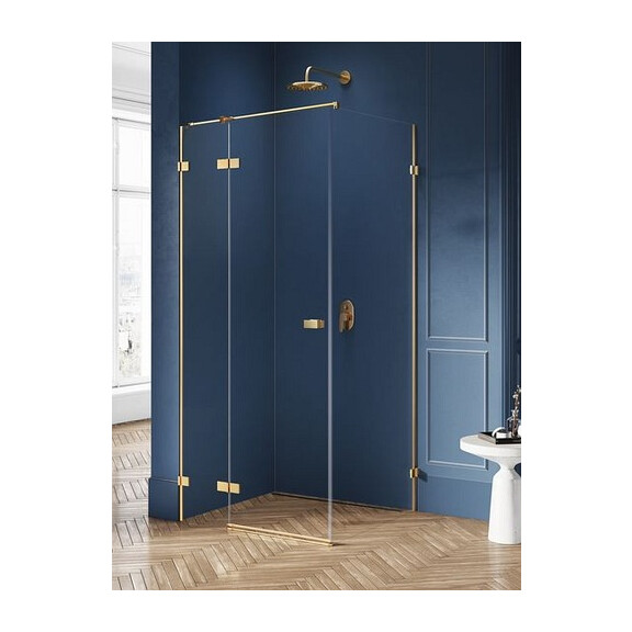 Złota szczotkowana kabina prysznicowa lewa 110x70 EXK-1869 Avexa Gold Brushed New Trendy