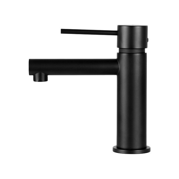 Czarna bateria umywalkowa niska CMB7511BL Lugo Corsan