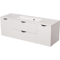 Biała szafka łazienkowa z umywalką 120 cm Victa