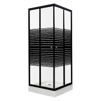 Kabina prysznicowa z brodzikiem 70x70 Pico Black Kerra