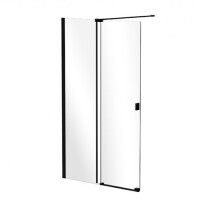 Ścianka prysznicowa rozsuwana 110 cm Vayo Black Besco