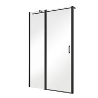 Drzwi prysznicowe uchylne 120 cm Exo-C Black Besco