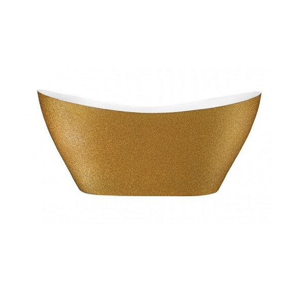 Wanna wolnostojąca złota 160 cm + klik-klak chrom Viya Glam Besco