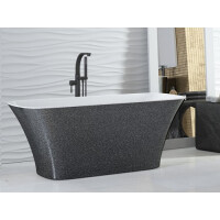 Wanna wolnostojąca grafitowa 160 cm+ klik-klak chrom Assos Glam Besco