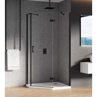 Kabina pięciokątna 100x80 prawa K-0676 New Azura Black New Trendy