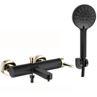 Czarna bateria wannowa Polo Black Gold Mat Rea