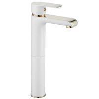 Bateria umywalkowa wysoka Bloom White Gold Rea