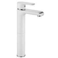 Bateria umywalkowa wysoka Bloom White Chrom Rea