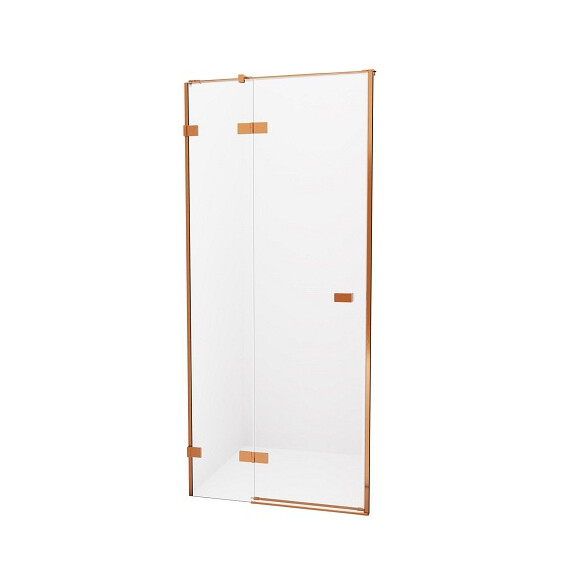 Drzwi prysznicowe uchylne lewe 130 cm EXK-3541 Avexa New Trendy Copper Brushed
