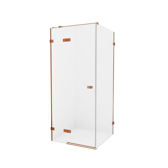 Miedziana szczotkowana kabina prysznicowa lewa 120x70 cm EXK-3569 Avexa New Trendy Copper Brushed