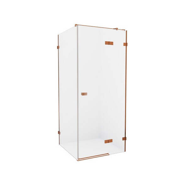 Miedziana szczotkowana kabina prysznicowa prawa 120x100 cm EXK-3602 Avexa New Trendy Copper Brushed