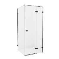 Kabina prysznicowa stal szczotkowana prawa 80x80 cm EXK-3349 Avexa New Trendy Gunmetal Brushed