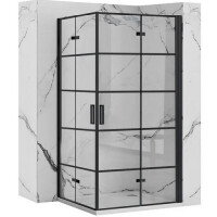 Kabina prysznicowa 80x80 składana Molier Black Double Rea