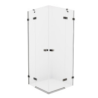 Kabina prysznicowa stal szczotkowana 80x90 EXK-3379 Avexa New Trendy Gunmetal Brushed