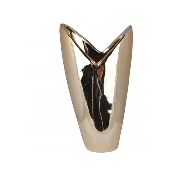 Ceramiczny wazon złoty