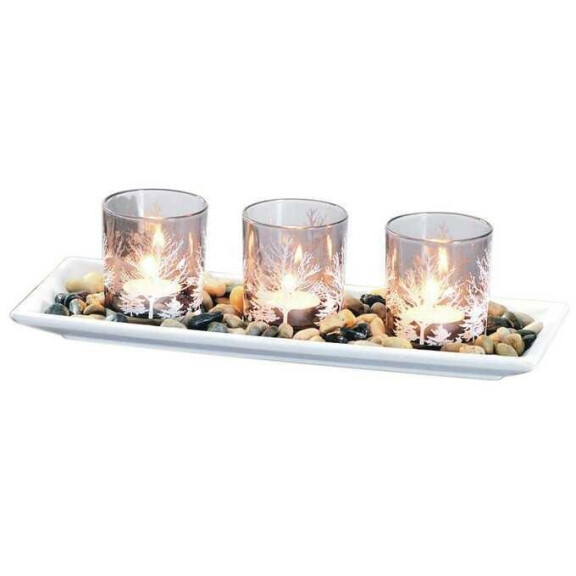 FLORINA Świeczniki na podstawce 3szt