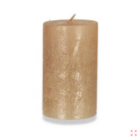 Świeca rustic metalic walec duży