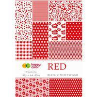 HAPPY COLOR Blok z motywami RED A4