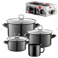 FLORENTYNA Zestaw garnki emaliowane