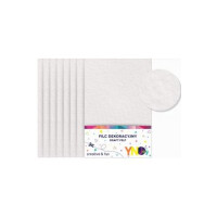 HAPPY COLOR Filc dekoracyjny A4  Biały