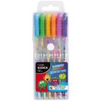 Długopisy żelowe zapachowe 6kol. KIDEA