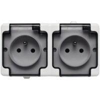 Gniazdo podwójne białe