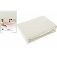 RAVI Prześcieradło jersey z gumką Ecru