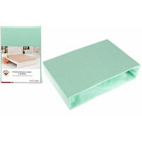 RAVI Prześcieradło frotte z gumką Mint