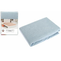 RAVI Prześcieradło frotte z gumką L.Blue