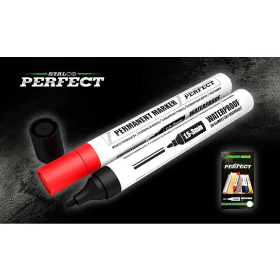 STALCO Marker permanentny CZERWONY