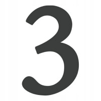 METRO Cyfra 3 aluminiowa grafitowa wys.