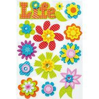 BREWIS Naklejki z pianki KWIATKI, 12