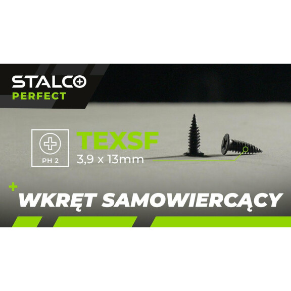 Wkręt samowie TEX fosfat stożkowy płaski