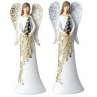 PM-M Anioł biało-złoty mix 2 wzory 2223