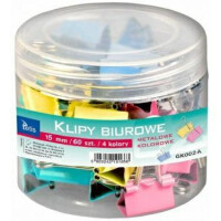 TETIS Klipsy biurowe kolorowe 15mm