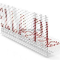 Listwa okapnik PVC z siatką podtyn 3mb